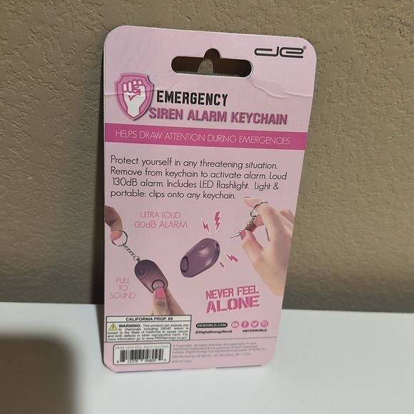 Digital Energy World Self-Defense Alarm Key Chain, Rose Gold - Picture 5 of 6